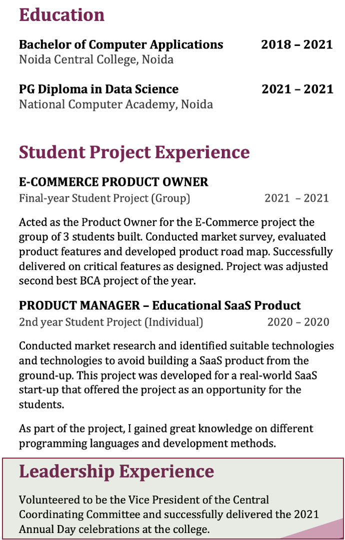 How to create resume for freshers - free examples