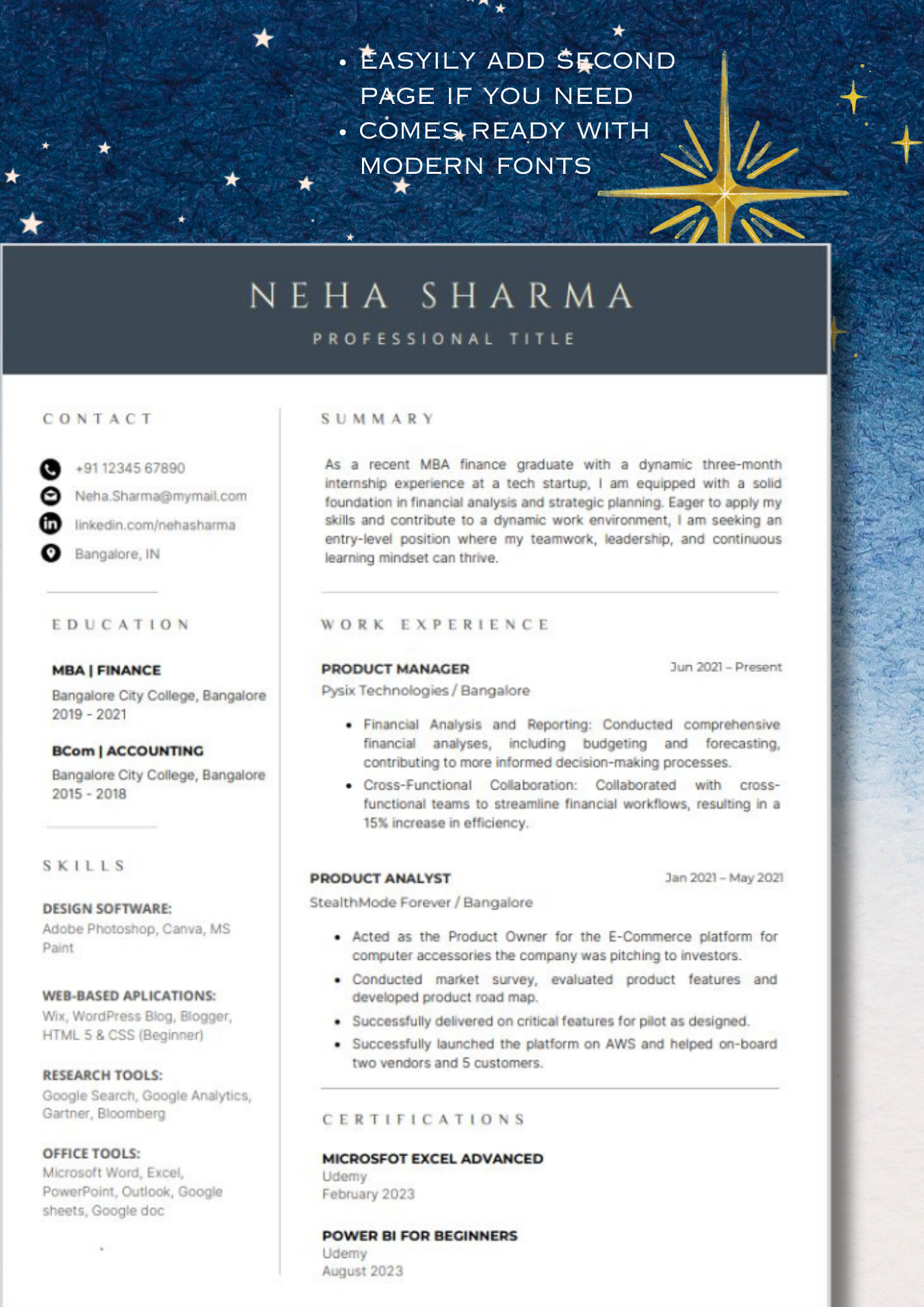 Simple Template resume illustration