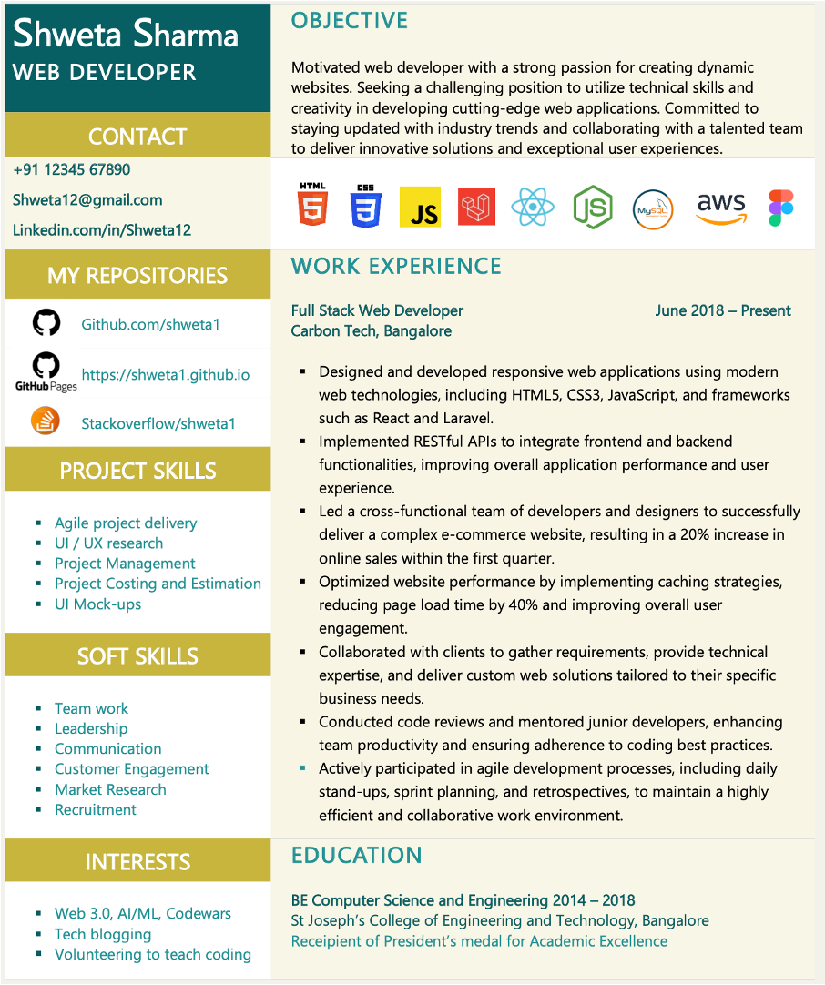 BE Computer Science resume illustration